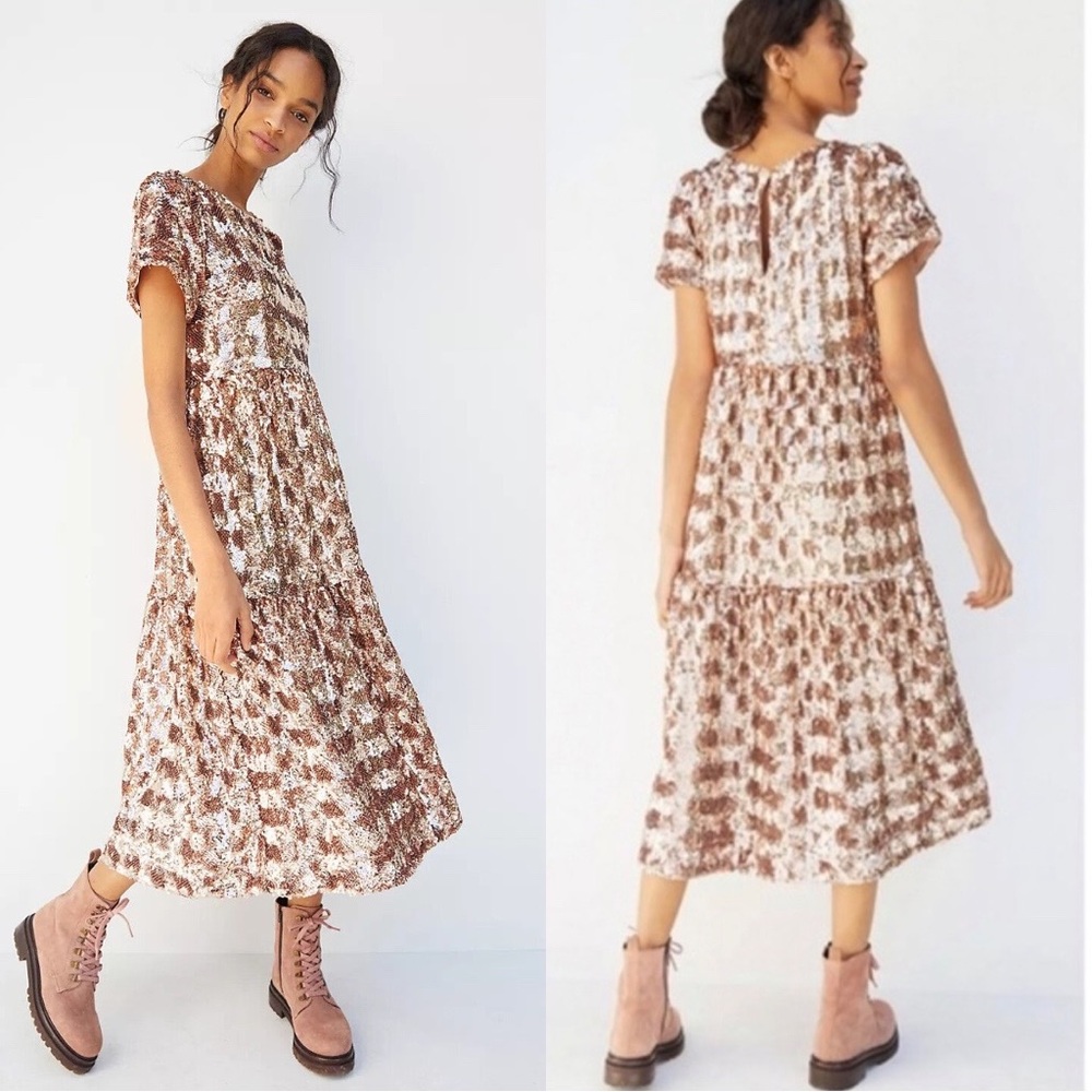Maeve by Anthropologie Bernadette Sequin Midi Dress NWT
